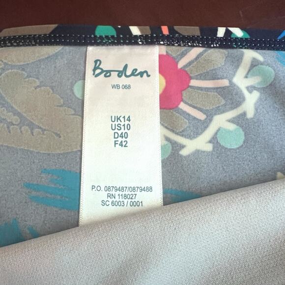 Boden Bikini Swim Bottoms Women's US 10 Fun Colorful Floral Black Gardenia Pop - Picture 4 of 8